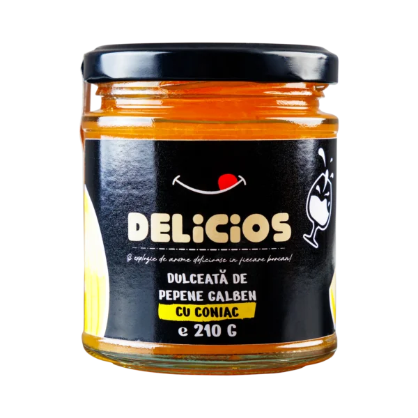 Dulceață de Pepene Galben cu Coniac, Delicatesă din Fructe Naturale și Coniac 210g
